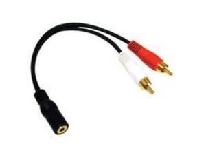 CablesToGo 3.5mm Female to 2 RCA Male Stereo Y-Cable Adapter