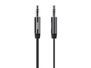 Belkin 3.5mm plug MIXIT Flat Aux Cable (3 Feet) - Black Belkin 3.5mm plug MIXIT Flat Aux Cable (3 Feet) - Black