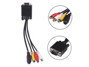 Fosmon VGA Adapter to TV S-Video RCA Out Cable for PC Video Fosmon VGA Adapter to TV S-Video RCA Out Cable for PC Video