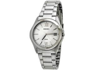 Seiko SGEF25 Stainless Steel Silver Tone Dial Dress Link Bracelet Midsize Seiko SGEF25 Stainless Steel Silver Tone Dial Dress Link Bracelet Midsize
