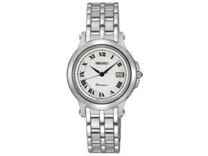 Seiko SXDE01 Stainless Steel Premier Silver Tone Roman Numeral Dial Seiko SXDE01 Stainless Steel Premier Silver Tone Roman Numeral Dial