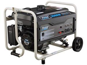 Pulsar PG3500M Portable Gas-Powered Generator with Mobility Kit, 3500W Kit & CARB, PG3500MR White