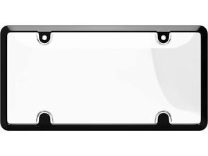 Cruiser Accessories 64051 Tuf Metal Combo License Plate Frame Shield/Cover, Black/Clear