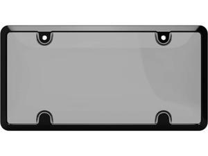 Cruiser Accessories 64052 Tuf Metal Combo License Plate Frame Shield/Cover, Black/Smoke