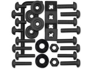 Cruiser Accessories 81550 License Plate Frame Locking Fasteners, Ultimate Kit-Stainless Black Star Pin