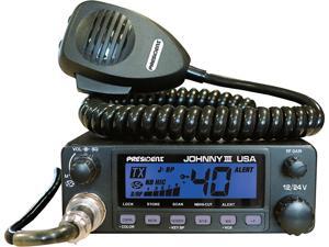 President Electronics - JOHNNY III - President - 12-24 Volt 40 Channel Mobile Cb Radio With Selectable 3 Color Front