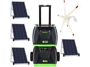 Nature's Generator Elite Platinum - WE System:3600W Solar & Wind Powered Pure Sine Wave Off-Grid Nature's Generator Elite+1200W Nature's Generator Power Pod Elite+4pcs 100W Solar Panel+ Wind Turbine