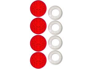 Cruiser Accessories License Plate Frame Fast. Caps Reflector II Fastener Red 82226