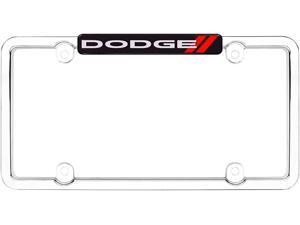 Cruiser Accessories License Plate Frame Dodge Chrome/Red 11036