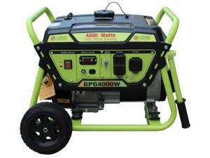 Green-Power America Gas Generator Pro Series GPG4000W delivers 4000 watts of starting power and 3300 watt of continious power. Green-Power America Gas Generator Pro Series GPG4000W delivers 4000 watts of starting power and 3300 watt of continious power.
