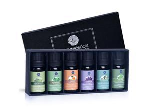 LAGUNAMOON™ Fragrance Essential Oils Gift Set,Top 6 Pure Aromatherapy Oils: Lavender, Tea Tree, Peppermint, Eucalyptus, Lemongrass, Orange LAGUNAMOON™ Fragrance Essential Oils Gift Set,Top 6 Pure Aromatherapy Oils: Lavender, Tea Tree, Peppermint, Eucalyptus, Lemongrass, Orange