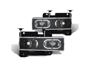 CG CHEVY FULLSIZE 88-98 CRYSTAL HEADLIGHT BLACK 02-AZ-CF88-JM-RIM PAIR CG CHEVY FULLSIZE 88-98 CRYSTAL HEADLIGHT BLACK 02-AZ-CF88-JM-RIM PAIR