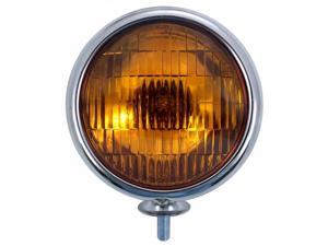 United Pacific Industries Chrome Vintage Style Amber Fog Lights - 12 V Exterior Accessory C364007