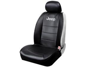 Plasticolor 008597R01 Jeep Logo Universal Fit Car Truck or SUV Sideless 3-Piece Seat Cover w/Head Rest