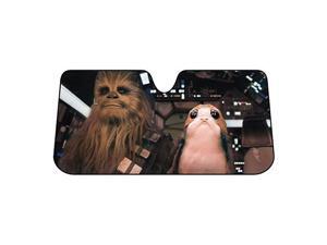 Plasticolor 003848R01 Star Wars Chewbacca Chewie and PORG Accordion Sunshade for Your Auto Car Truck SUV Vehicle - Universal Fit Sunshade Plasticolor 003848R01 Star Wars Chewbacca Chewie and PORG Accordion Sunshade for Your Auto Car Truck SUV Vehicle - Universal Fit Sunshade