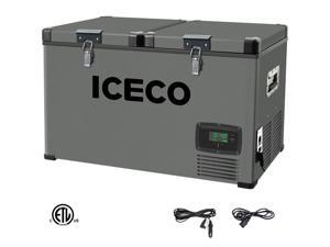ICECO VL60 Portable Refrigerator, Dual Zone Freezer Fridge, 12v Cooler, Platinum Compact Refrigerator, 60Liters, DC 12/24 V, AC 110-240V, 0?~50?, Home and Car Use, for Van, Truck, Outdoor, Camping ICECO VL60 Portable Refrigerator, Dual Zone Freezer Fridge, 12v Cooler, Platinum Compact Refrigerator, 60Liters, DC 12/24 V, AC 110-240V, 0?~50?, Home and Car Use, for Van, Truck, Outdoor, Camping
