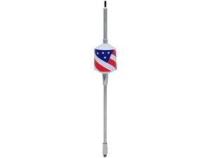 Wilson Antennas 305FLAG T2000 Series Mobile CB Trucker Antenna with 10" Shaft, White w/US Flag