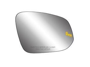 Blind spot Detection System Textured Black w//PTM Cover w//Turn Signal Driver Side Mirror for Toyota Highlander Foldaway Memory w//o Around View Monitor Heated Power Puddle lamp