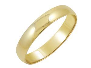 Men's 14K Yellow Gold 4mm Traditional Fit Plain Wedding Band  (Available Ring Sizes 8-12 1/2) Size 9.5