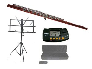Merano Red Flute with Carrying Case+Music Stand+Metro Tuner Merano Red Flute with Carrying Case+Music Stand+Metro Tuner