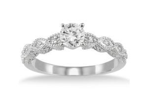 1/2 Carat TW Diamond Engagement Ring in 14K White Gold