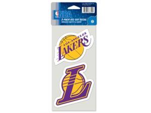 Los Angeles Lakers Official NBA 4"x4" each Die Cut Car Decal 2-Pack by Wincraft Los Angeles Lakers Official NBA 4"x4" each Die Cut Car Decal 2-Pack by Wincraft