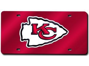 Kansas City Chiefs Laser Cut Red License Plate Kansas City Chiefs Laser Cut Red License Plate