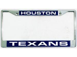 Houston Texans Laser Chrome License Plate Frame Free Screw Caps with this Frame Houston Texans Laser Chrome License Plate Frame Free Screw Caps with this Frame