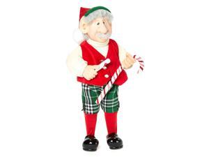 13" Red, Green, and White Zims The Elves Themselves Milton Collectible Christmas Elf Figure