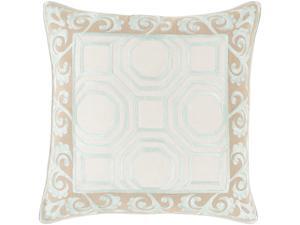 22" Mint Green and Sepia Brown Geometric and Scroll Print Decorative Throw Pillow 22" Mint Green and Sepia Brown Geometric and Scroll Print Decorative Throw Pillow