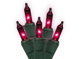 100-Count Purple Mini Christmas Light Set, 50.5 ft Green Wire 100-Count Purple Mini Christmas Light Set, 50.5 ft Green Wire