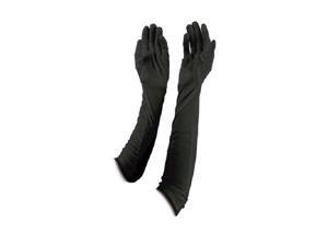 Club Pack of 24 Jet Black Elbow Length Evening Gloves Costume Accessories 21" Club Pack of 24 Jet Black Elbow Length Evening Gloves Costume Accessories 21"