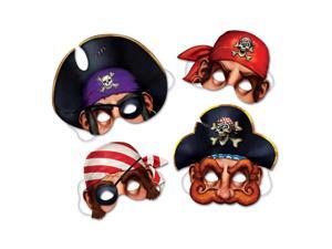 Club Pack of 12 Brown and Purple Pirate Masks Club Pack of 12 Brown and Purple Pirate Masks