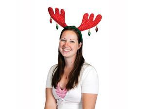 Club Pack of 12 Red and Green Reindeer Antler Christmas Headband Accessories Club Pack of 12 Red and Green Reindeer Antler Christmas Headband Accessories