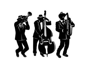 Club Pack of 12 Black and White Mardi Gras Jazz Trio Silhouette Cutout Decors 18" Club Pack of 12 Black and White Mardi Gras Jazz Trio Silhouette Cutout Decors 18"