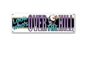 Club Pack of 12 Purple 'Look Who's Over the Hill' Sign Banner Party Decorations 5' Club Pack of 12 Purple 'Look Who's Over the Hill' Sign Banner Party Decorations 5'