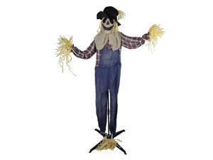 5.5' Battery Operated LED Lighted Animated Scarecrow Halloween Decor