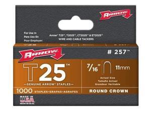 Arrow Fastener 257 T25 7/16 Inch (11mm) Staples, 1000/Pk Arrow Fastener 257 T25 7/16 Inch (11mm) Staples, 1000/Pk