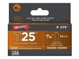 Arrow Fastener 259 T25 9/16 Inch (14mm) Staples, 1000/Pk Arrow Fastener 259 T25 9/16 Inch (14mm) Staples, 1000/Pk