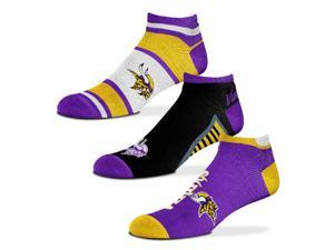 Minnesota Vikings Show Me The Money! Ankle Socks, 3-Pack, Large (10-13) Minnesota Vikings Show Me The Money! Ankle Socks, 3-Pack, Large (10-13)