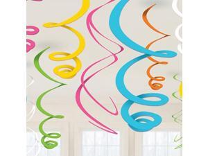 Multi-Color Plastic Swirl Decorations (12) Multi-Color Plastic Swirl Decorations (12)
