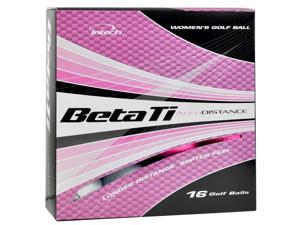 Intech Women's Beta Ti Distance Ball (White and Pink, 16 Pack)
