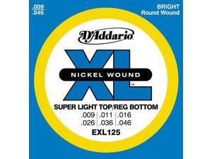 D'addario EXL125 Super Light Top/Regular Bottom Electric Guitar Strings