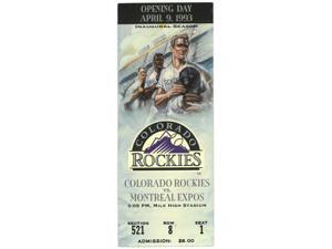 1993 Colorado Rockies Inaugural Season Ticket Stub vs Montreal Expos- Opening Day 4/9/93 1993 Colorado Rockies Inaugural Season Ticket Stub vs Montreal Expos- Opening Day 4/9/93