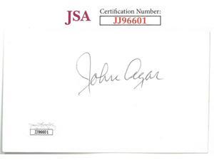 John Agar signed 3x5 Index Card- JSA #JJ96601 John Agar signed 3x5 Index Card- JSA #JJ96601