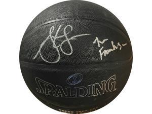 Steve Francis signed Spalding Black Super Tack Pro NBA Composite Leather Basketball The Franchise JSA Witnessed Rockets