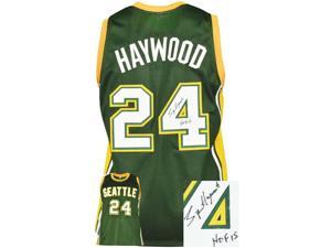 Spencer Haywood signed Seattle Green Custom Stitched Pro Basketball Jersey HOF 15 XL JSA Witnessed