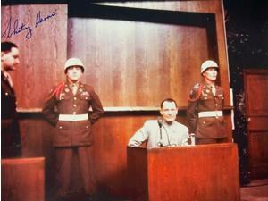 Whitney Harris signed 1945-46 WWll Nuremberg Trials Color 8x10 Photo PSA #AD55341- Prosecutor Military Tribunals RARE