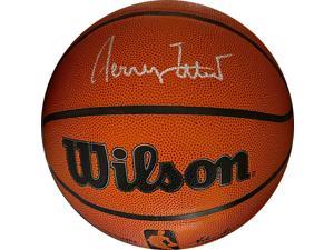 Jerry West signed Wilson NBA Authentics Series IO Basketball JSA Witnessed Los Angeles Lakers