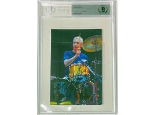 Charlie Watts signed 4X6 Photo BeckettBAS Encapsulated Rolling Stones Drummer